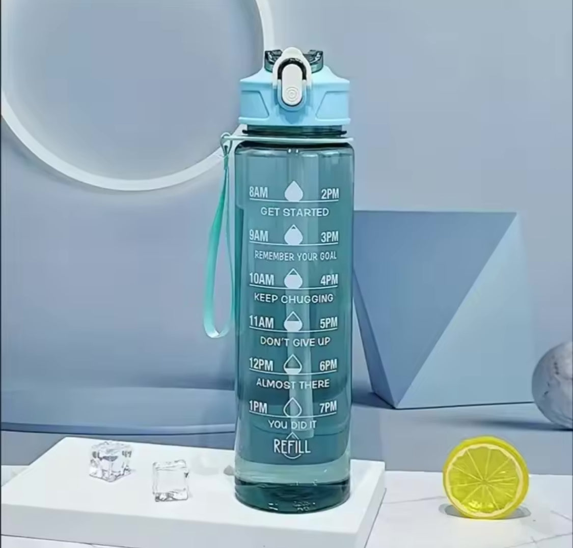 800ml Sports Water Bottle, Portable Large Bottle With Straw, Transparent Refillable Leakproof Water Bottle 800ml Sports Water Bottle, Portable Large Bottle With Straw, Transparent Refillable Leakproof Water Bottle